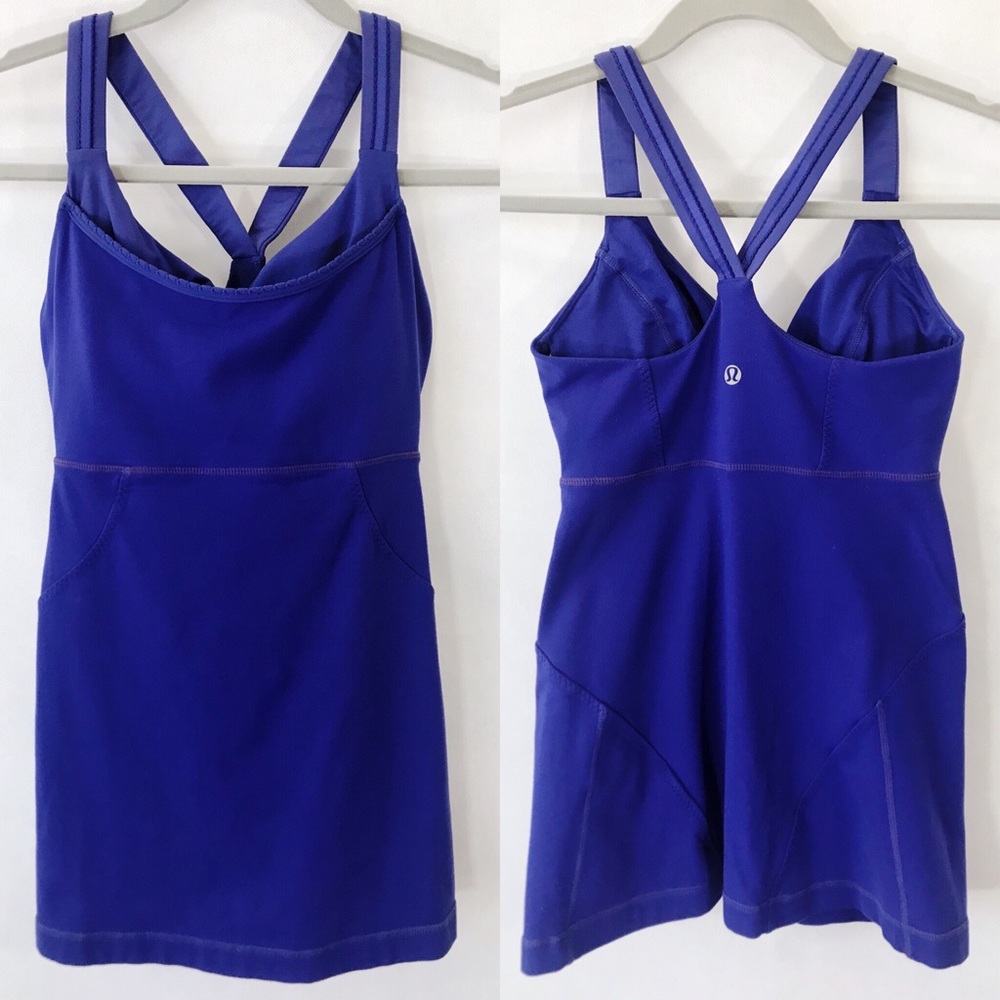 LULULEMON Pigment Blue Cross My Heart Tank Top